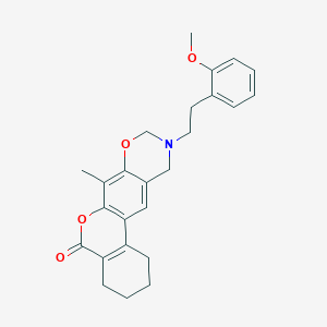 3-[2-(2-Methoxyphenyl)ethyl]-12-methyl-2,3,4,6,7,8,9,10-octahydro-1,11-dioxa-3-azatetraphen-10-one