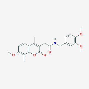 N-(3,4-dimethoxybenzyl)-2-(7-methoxy-4,8-dimethyl-2-oxo-2H-chromen-3-yl)acetamide