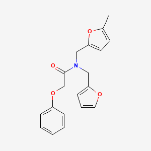 molecular formula C19H19NO4 B11381055 N-(furan-2-ylmethyl)-N-[(5-methylfuran-2-yl)methyl]-2-phenoxyacetamide 