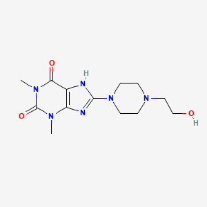 1H-Purine-2,6-dione, 3,7-dihydro-8-(4-(2-hydroxyethyl)-1-piperazinyl)-1,3-dimethyl-