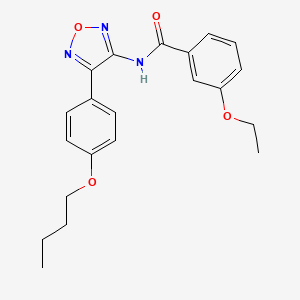 molecular formula C21H23N3O4 B11381063 N-[4-(4-butoxyphenyl)-1,2,5-oxadiazol-3-yl]-3-ethoxybenzamide 