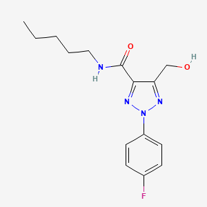 molecular formula C15H19FN4O2 B11381100 2-(4-fluorophenyl)-5-(hydroxymethyl)-N-pentyl-2H-1,2,3-triazole-4-carboxamide 