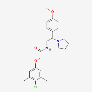 molecular formula C23H29ClN2O3 B11381102 2-(4-chloro-3,5-dimethylphenoxy)-N-[2-(4-methoxyphenyl)-2-(pyrrolidin-1-yl)ethyl]acetamide 