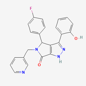 4-(4-fluorophenyl)-3-(2-hydroxyphenyl)-5-(pyridin-3-ylmethyl)-4,5-dihydropyrrolo[3,4-c]pyrazol-6(1H)-one