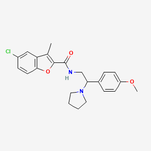 5-chloro-N-[2-(4-methoxyphenyl)-2-(pyrrolidin-1-yl)ethyl]-3-methyl-1-benzofuran-2-carboxamide