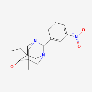 5-Ethyl-7-methyl-2-(3-nitrophenyl)-1,3-diazatricyclo[3.3.1.1~3,7~]decan-6-one