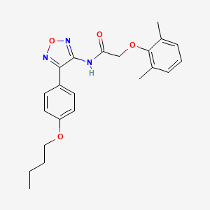 molecular formula C22H25N3O4 B11381139 N-[4-(4-butoxyphenyl)-1,2,5-oxadiazol-3-yl]-2-(2,6-dimethylphenoxy)acetamide 