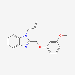 molecular formula C18H18N2O2 B11381149 2-[(3-methoxyphenoxy)methyl]-1-(prop-2-en-1-yl)-1H-benzimidazole 