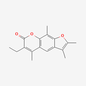 molecular formula C17H18O3 B11381166 6-ethyl-2,3,5,9-tetramethyl-7H-furo[3,2-g]chromen-7-one 