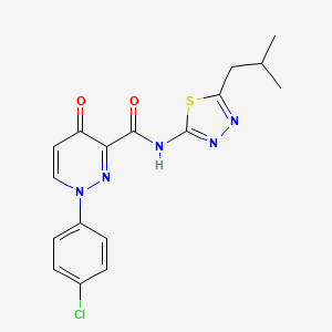 1-(4-chlorophenyl)-N-(5-isobutyl-1,3,4-thiadiazol-2-yl)-4-oxo-1,4-dihydropyridazine-3-carboxamide