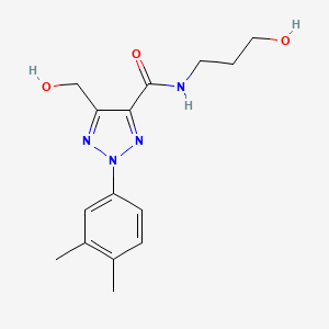 2-(3,4-dimethylphenyl)-5-(hydroxymethyl)-N-(3-hydroxypropyl)-2H-1,2,3-triazole-4-carboxamide