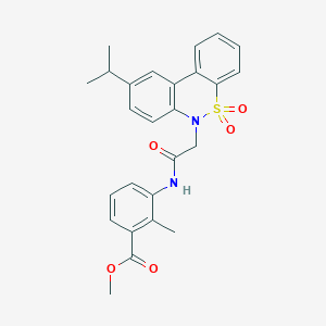 methyl 3-{[(9-isopropyl-5,5-dioxido-6H-dibenzo[c,e][1,2]thiazin-6-yl)acetyl]amino}-2-methylbenzoate