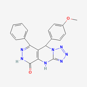 molecular formula C19H15N7O2 B11381215 8-(4-methoxyphenyl)-10-phenyl-2,4,5,6,7,11,12-heptazatricyclo[7.4.0.03,7]trideca-1(9),3,5,10-tetraen-13-one 