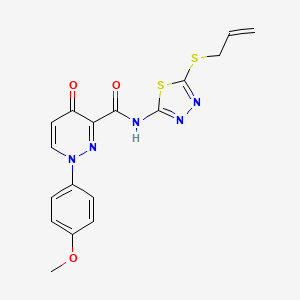 molecular formula C17H15N5O3S2 B11381222 1-(4-methoxyphenyl)-4-oxo-N-[5-(prop-2-en-1-ylsulfanyl)-1,3,4-thiadiazol-2-yl]-1,4-dihydropyridazine-3-carboxamide 