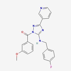 {5-[(4-fluorobenzyl)amino]-3-(pyridin-3-yl)-1H-1,2,4-triazol-1-yl}(3-methoxyphenyl)methanone