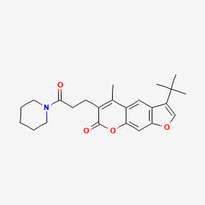 3-tert-butyl-5-methyl-6-[3-oxo-3-(piperidin-1-yl)propyl]-7H-furo[3,2-g]chromen-7-one