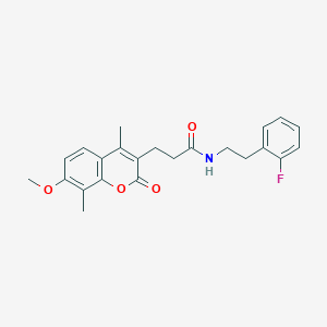 N-[2-(2-fluorophenyl)ethyl]-3-(7-methoxy-4,8-dimethyl-2-oxo-2H-chromen-3-yl)propanamide