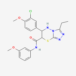 6-(3-chloro-4-methoxyphenyl)-3-ethyl-N-(3-methoxyphenyl)-6,7-dihydro-5H-[1,2,4]triazolo[3,4-b][1,3,4]thiadiazine-7-carboxamide