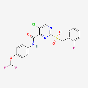 5-chloro-N-[4-(difluoromethoxy)phenyl]-2-[(2-fluorobenzyl)sulfonyl]pyrimidine-4-carboxamide