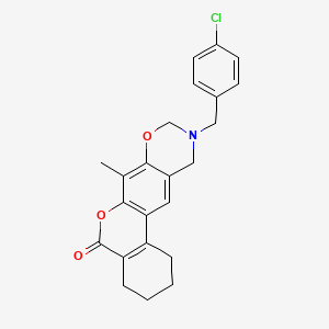 3-[(4-Chlorophenyl)methyl]-12-methyl-2,3,4,6,7,8,9,10-octahydro-1,11-dioxa-3-azatetraphen-10-one