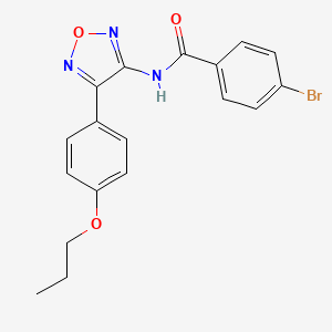 molecular formula C18H16BrN3O3 B11381332 4-bromo-N-[4-(4-propoxyphenyl)-1,2,5-oxadiazol-3-yl]benzamide 