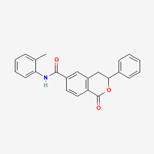 N-(2-methylphenyl)-1-oxo-3-phenyl-3,4-dihydro-1H-isochromene-6-carboxamide