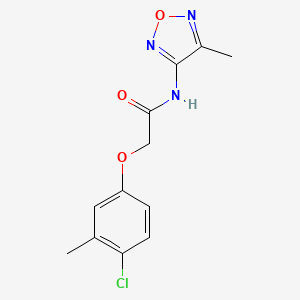 2-(4-chloro-3-methylphenoxy)-N-(4-methyl-1,2,5-oxadiazol-3-yl)acetamide