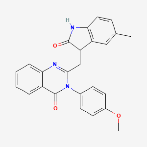 molecular formula C25H21N3O3 B11381387 3-(4-methoxyphenyl)-2-[(5-methyl-2-oxo-2,3-dihydro-1H-indol-3-yl)methyl]quinazolin-4(3H)-one 