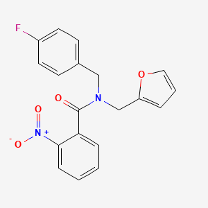 N-(4-fluorobenzyl)-N-(furan-2-ylmethyl)-2-nitrobenzamide