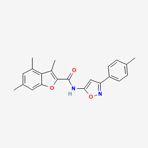 3,4,6-trimethyl-N-[3-(4-methylphenyl)-1,2-oxazol-5-yl]-1-benzofuran-2-carboxamide