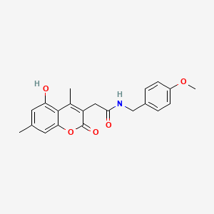 2-(5-hydroxy-4,7-dimethyl-2-oxo-2H-chromen-3-yl)-N-(4-methoxybenzyl)acetamide