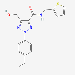 molecular formula C17H18N4O2S B11381478 2-(4-ethylphenyl)-5-(hydroxymethyl)-N-(thiophen-2-ylmethyl)-2H-1,2,3-triazole-4-carboxamide 