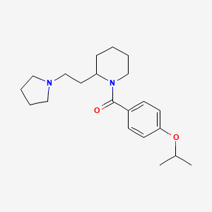 [4-(Propan-2-yloxy)phenyl]{2-[2-(pyrrolidin-1-yl)ethyl]piperidin-1-yl}methanone