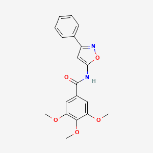 molecular formula C19H18N2O5 B11381491 3,4,5-trimethoxy-N-(3-phenyl-1,2-oxazol-5-yl)benzamide 