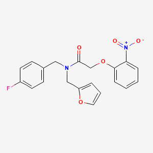 N-(4-fluorobenzyl)-N-(furan-2-ylmethyl)-2-(2-nitrophenoxy)acetamide