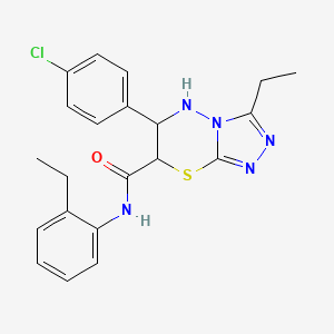 6-(4-chlorophenyl)-3-ethyl-N-(2-ethylphenyl)-6,7-dihydro-5H-[1,2,4]triazolo[3,4-b][1,3,4]thiadiazine-7-carboxamide