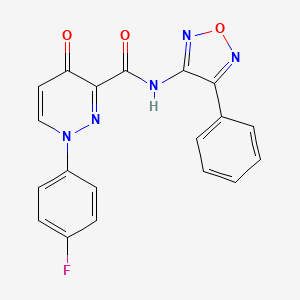 1-(4-fluorophenyl)-4-oxo-N-(4-phenyl-1,2,5-oxadiazol-3-yl)-1,4-dihydropyridazine-3-carboxamide