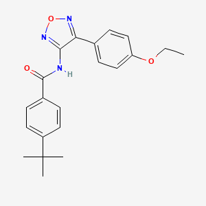 molecular formula C21H23N3O3 B11381565 4-tert-butyl-N-[4-(4-ethoxyphenyl)-1,2,5-oxadiazol-3-yl]benzamide 