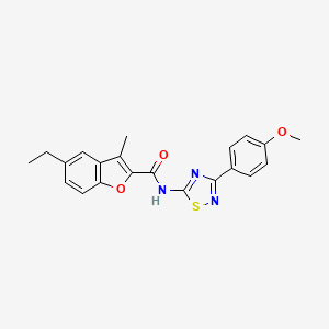 5-ethyl-N-[3-(4-methoxyphenyl)-1,2,4-thiadiazol-5-yl]-3-methyl-1-benzofuran-2-carboxamide