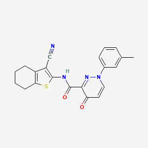 N-(3-cyano-4,5,6,7-tetrahydro-1-benzothiophen-2-yl)-1-(3-methylphenyl)-4-oxo-1,4-dihydropyridazine-3-carboxamide