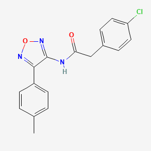 2-(4-chlorophenyl)-N-[4-(4-methylphenyl)-1,2,5-oxadiazol-3-yl]acetamide