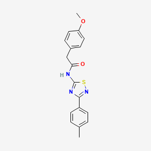 2-(4-methoxyphenyl)-N-[3-(4-methylphenyl)-1,2,4-thiadiazol-5-yl]acetamide