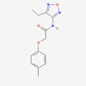 molecular formula C13H15N3O3 B11381682 N-(4-ethyl-1,2,5-oxadiazol-3-yl)-2-(4-methylphenoxy)acetamide 