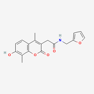 N-(2-furylmethyl)-2-(7-hydroxy-4,8-dimethyl-2-oxo-2H-chromen-3-yl)acetamide