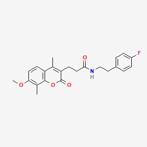 N-[2-(4-fluorophenyl)ethyl]-3-(7-methoxy-4,8-dimethyl-2-oxo-2H-chromen-3-yl)propanamide