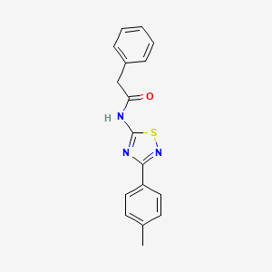 molecular formula C17H15N3OS B11381718 N-[3-(4-methylphenyl)-1,2,4-thiadiazol-5-yl]-2-phenylacetamide 