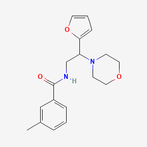 molecular formula C18H22N2O3 B11381719 N-[2-(furan-2-yl)-2-(morpholin-4-yl)ethyl]-3-methylbenzamide 