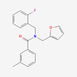 N-(2-fluorobenzyl)-N-(furan-2-ylmethyl)-3-methylbenzamide