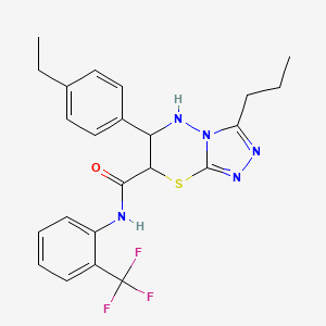 6-(4-ethylphenyl)-3-propyl-N-[2-(trifluoromethyl)phenyl]-6,7-dihydro-5H-[1,2,4]triazolo[3,4-b][1,3,4]thiadiazine-7-carboxamide