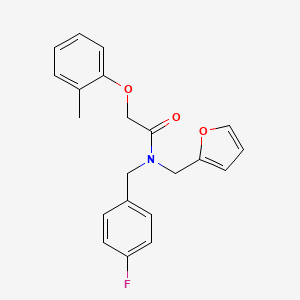 N-(4-fluorobenzyl)-N-(furan-2-ylmethyl)-2-(2-methylphenoxy)acetamide